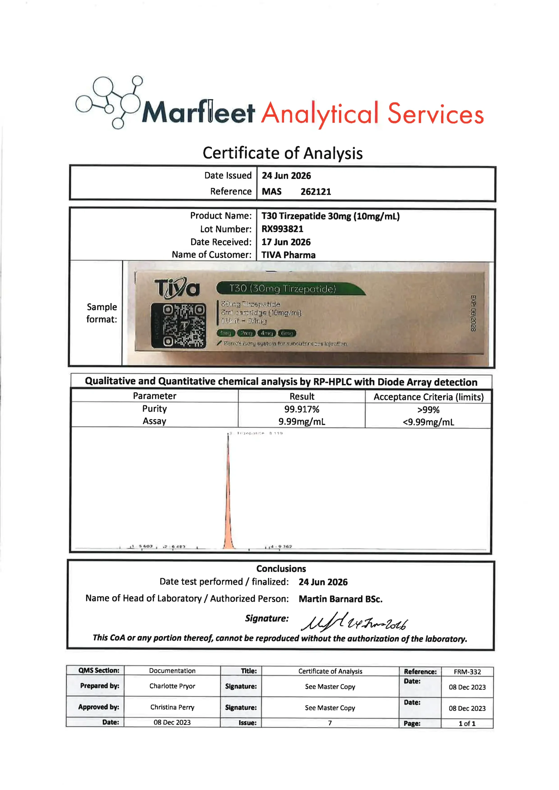 Tiva Flex Tirzepatide 30mg Pen - Image 2